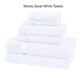 Good Host Shop Room Setup Full White Money Saver Towel Set