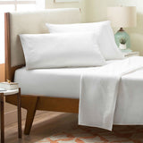 White Bed Sheets Fitted Flat Pillowcase Airbnbhostshop