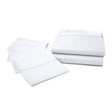 White Bed Sheets Fitted Flat Pillowcase Airbnbhostshop